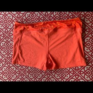 Orange under armour shorts